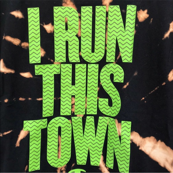 Custom Champion Bleached Tie Dye T Shirt Medium M - Picture 4 of 5